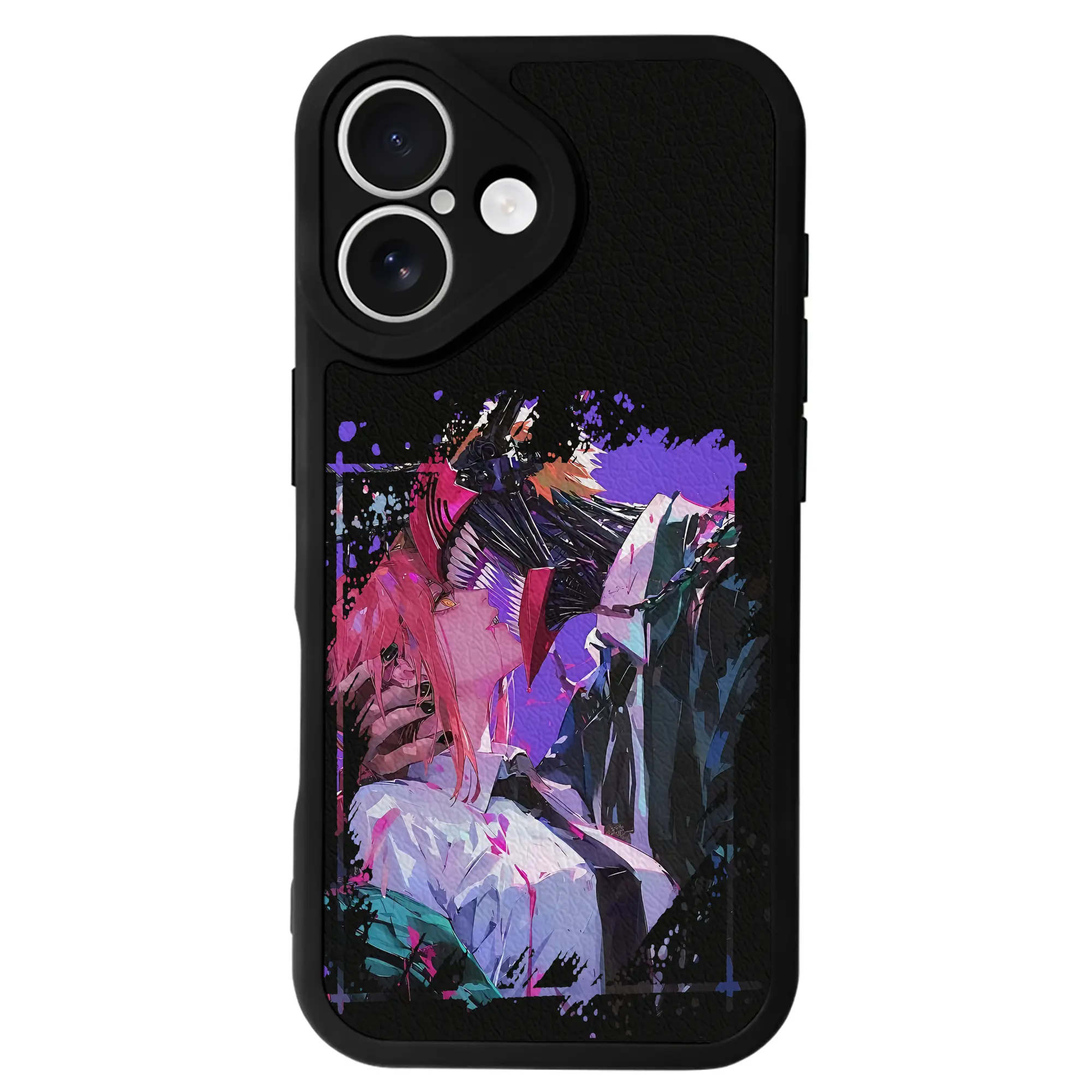 チェンソーマン グッズ,デンジ - IPhone 16シリーズ対応 ・ シリコンスマホケース ・ レザー調 ・ 高精度フィット ・ 耐衝撃 ・ ワイヤレス充電対応 ・ 精密カット